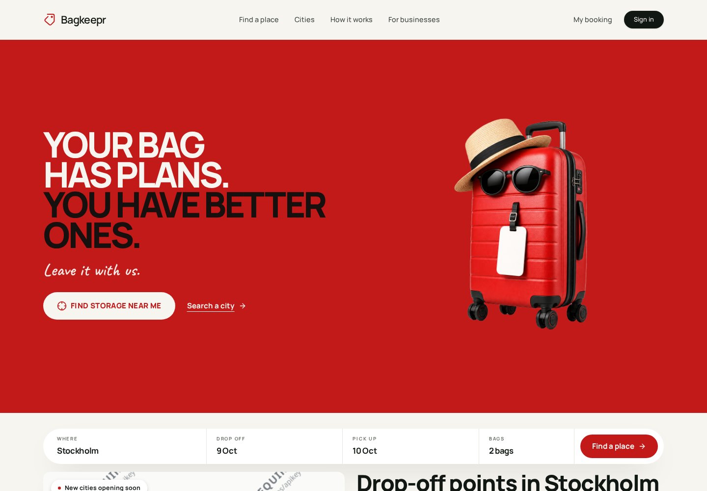 Bagkeepr – hemsida