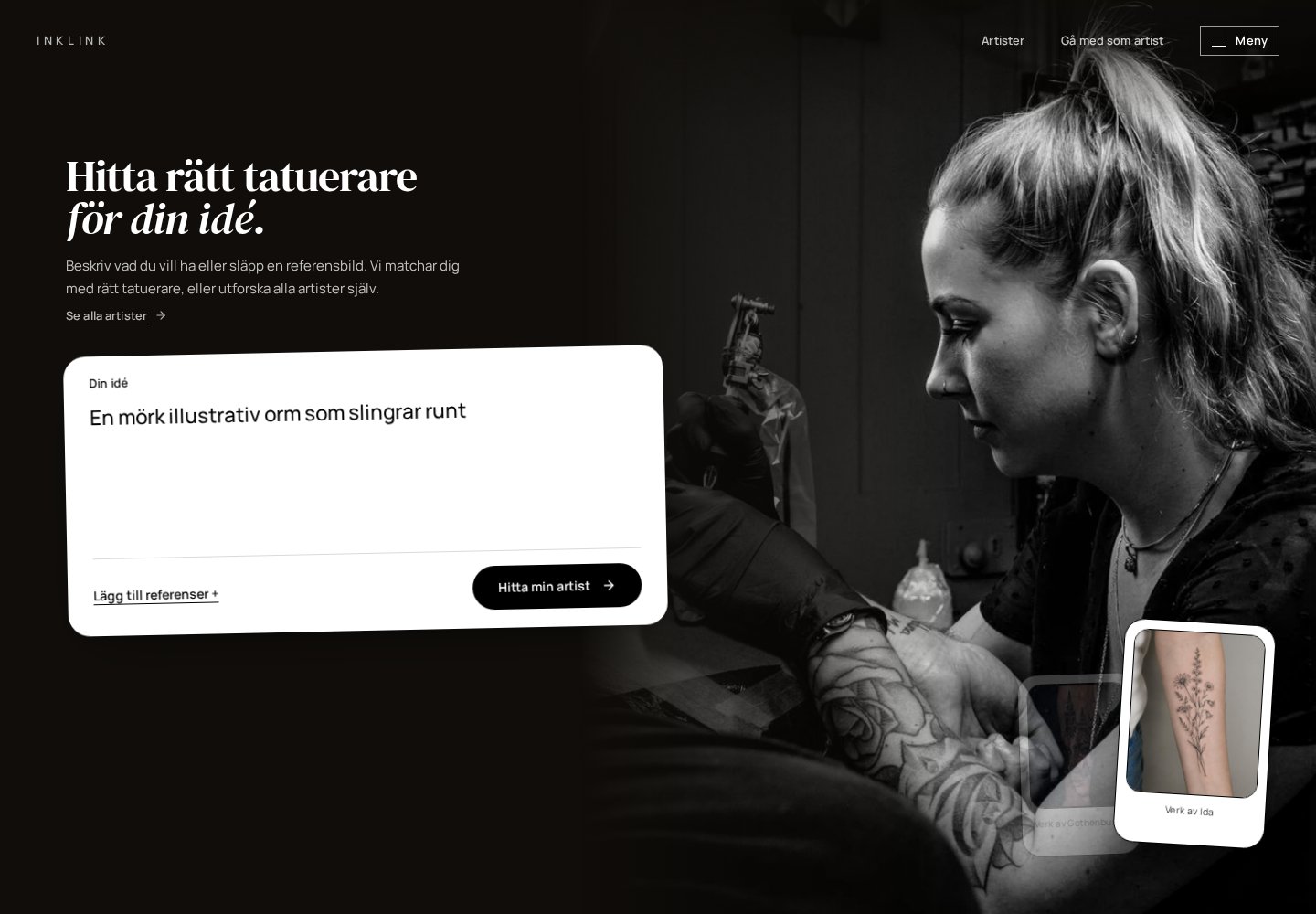 Inklink – hemsida