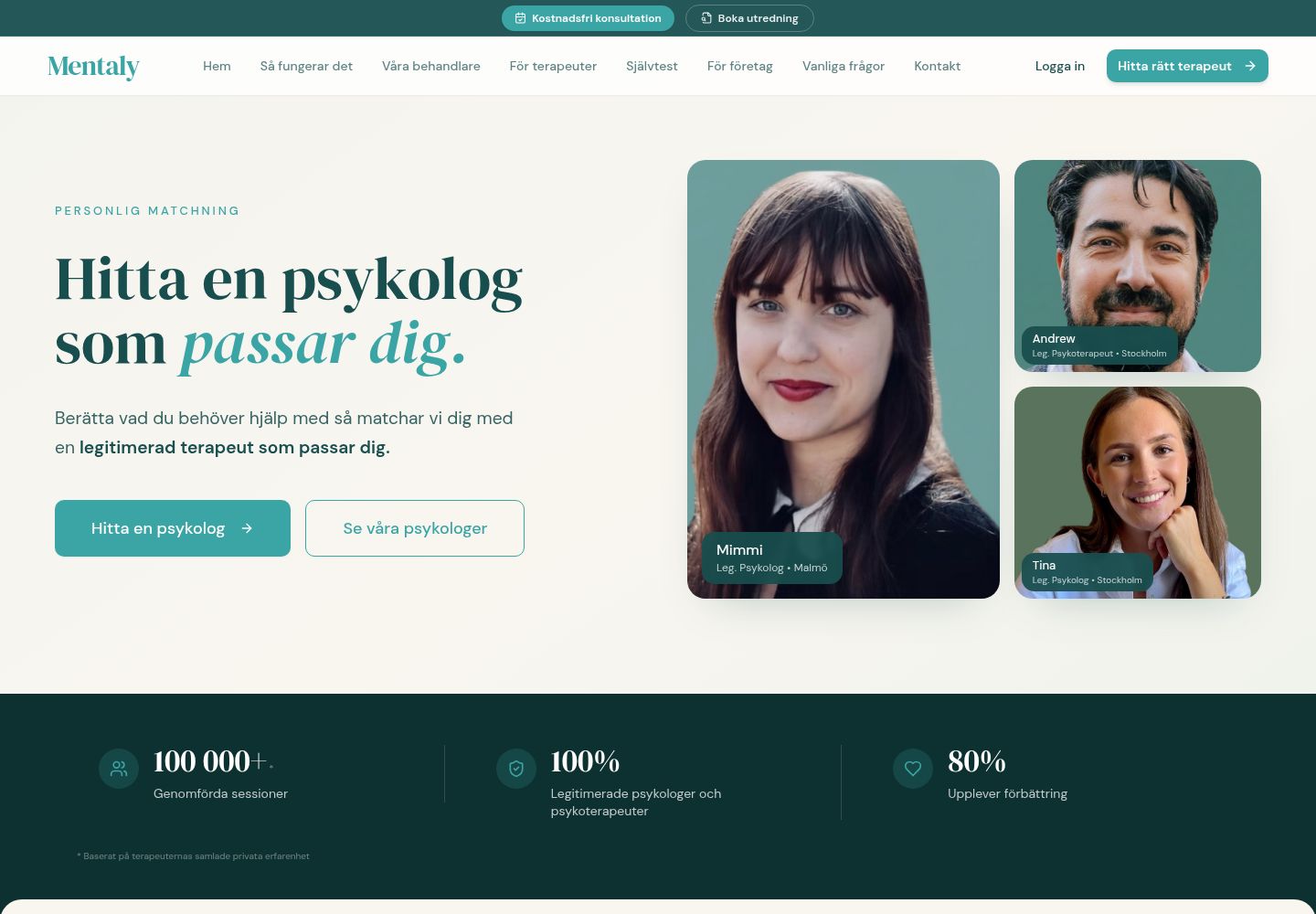 Mentaly – hemsida