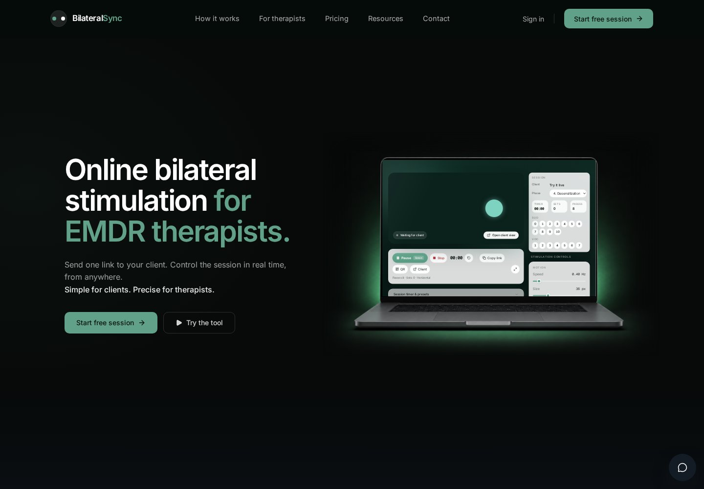 BilateralSync – hemsida