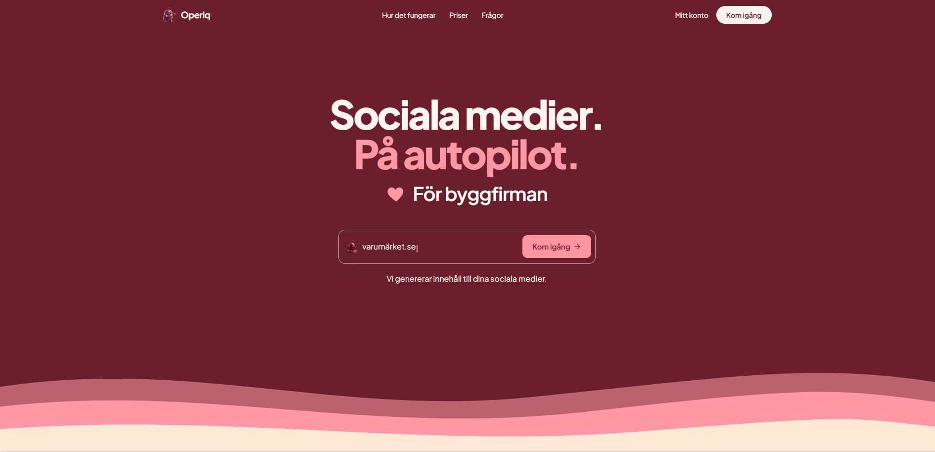 Operiq – hemsida